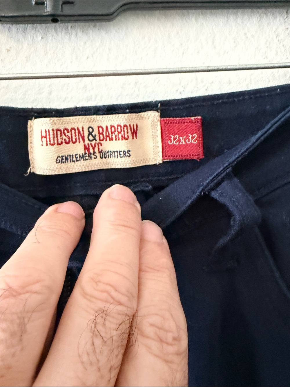 Hudson & Barrow Men’s Slim Straight Jeans - Navy